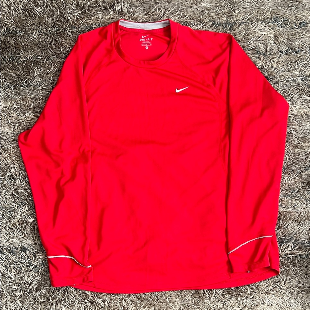 Nike: Men's Long Sleeve Training Top - University RED/Cool